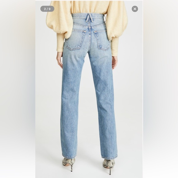 NWT SLVRLAKE London Jeans in Salt Flats Straight Leg Sz 30 - Picture 2 of 6